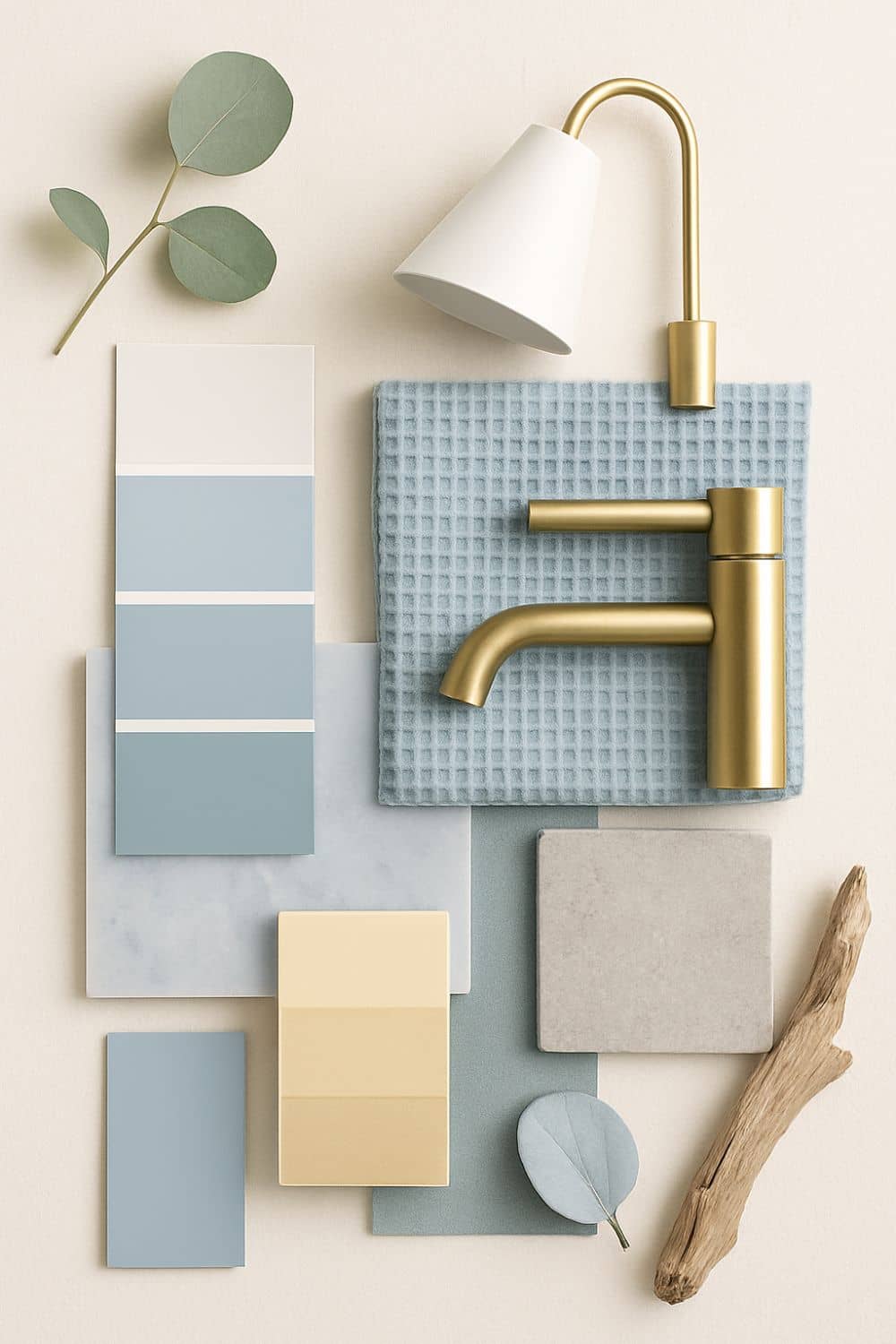 Blau & Hellblau Interior Materialboard Moodboard