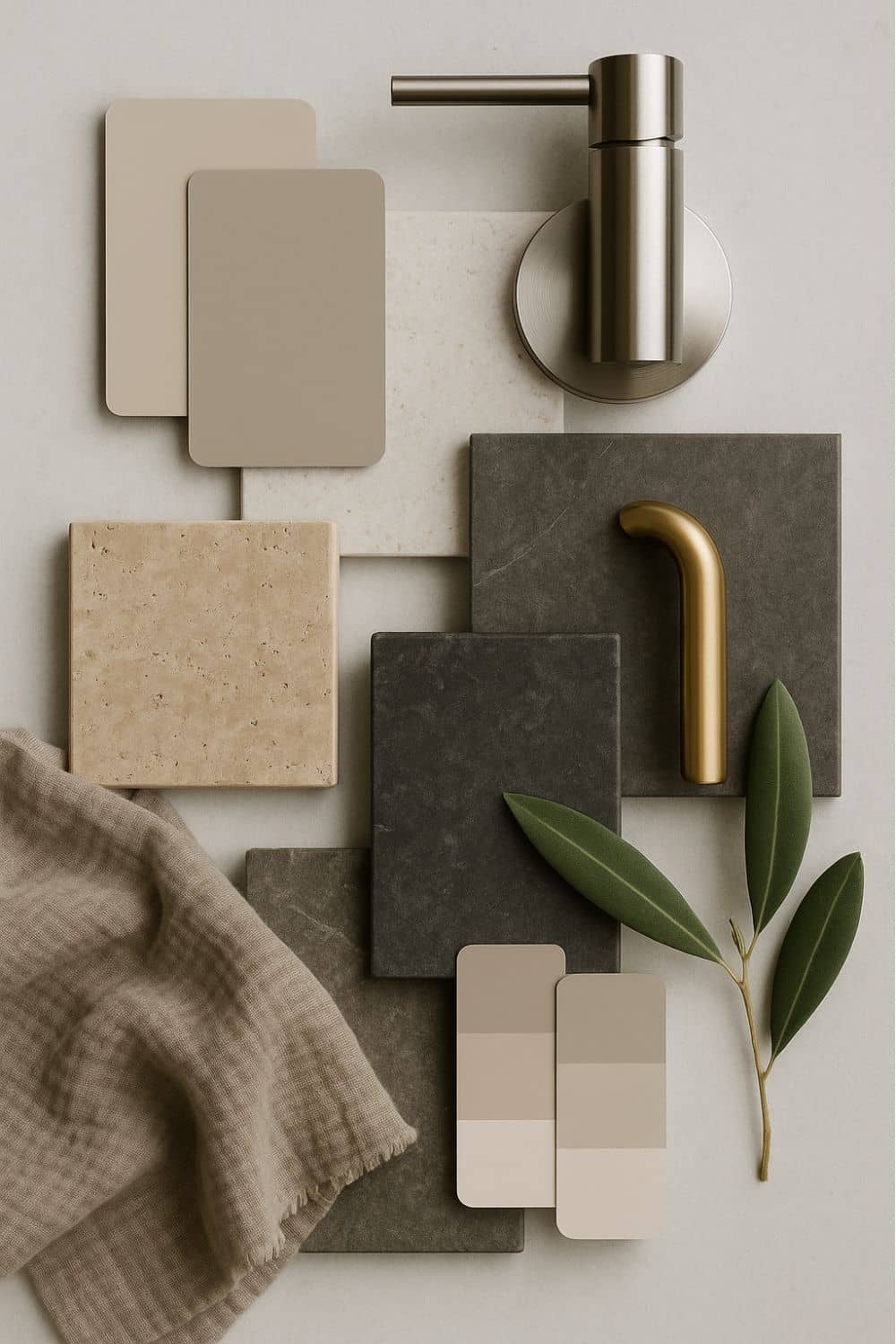 Greige Interior Materialboard Moodboard