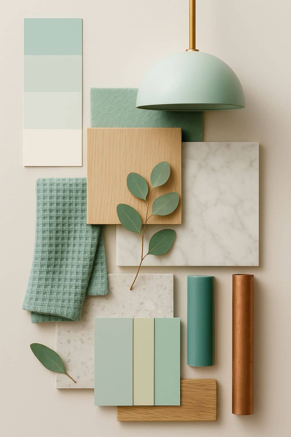 Mint & Türkis Interior Materialboard Moodboard