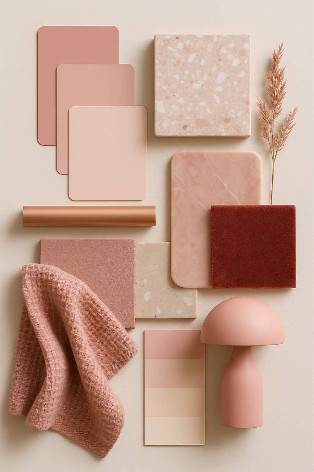 Rosa & Pink Interior Materialboard Moodboard
