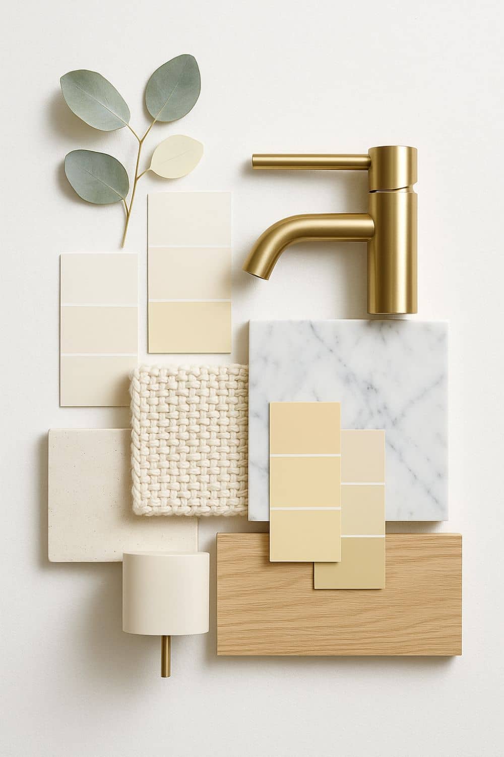 Interior Materialboard Moodboard Weiß & Creme