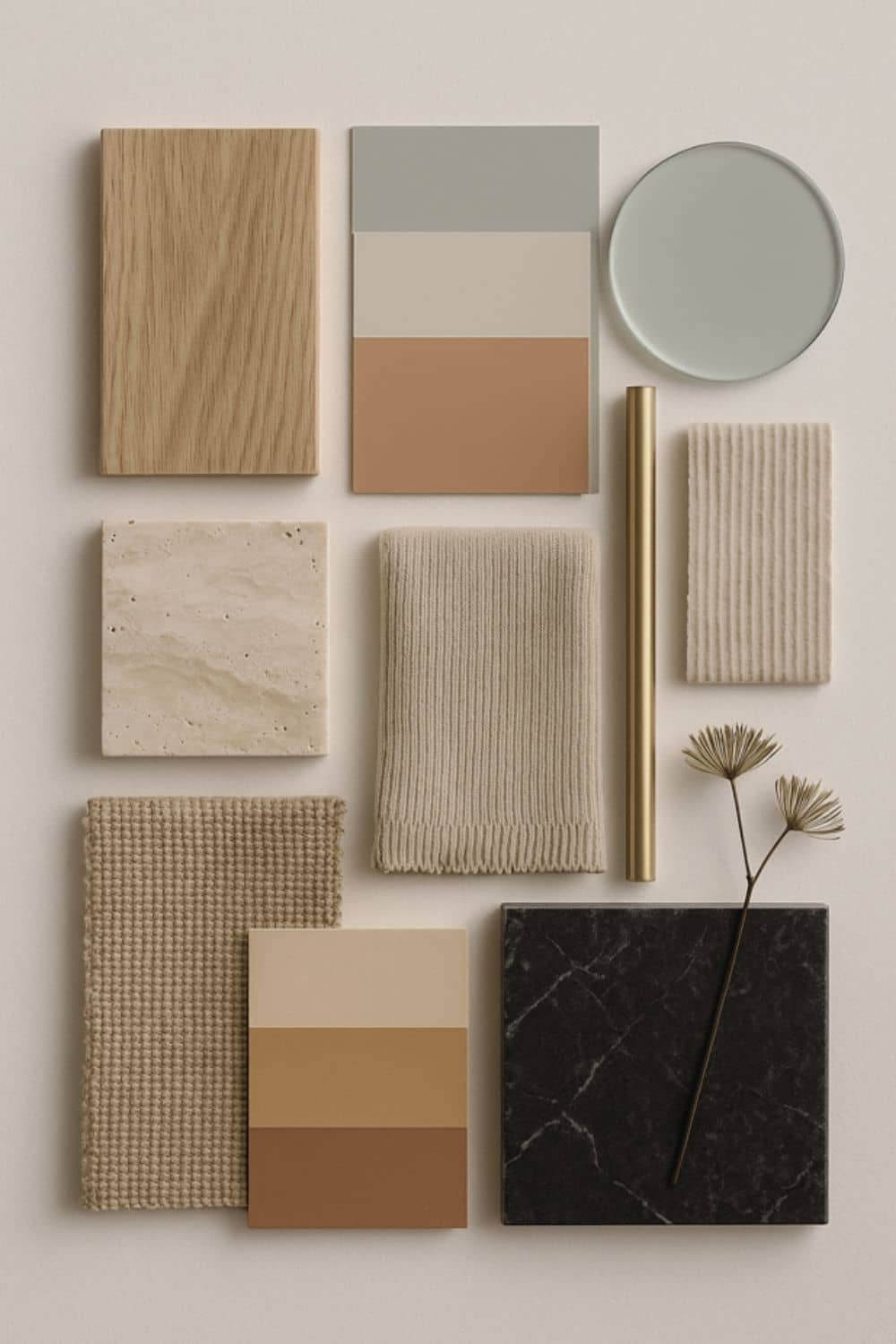 Einrichtungsstil finden Moodboard mit Stoffen, Farben und Materialien